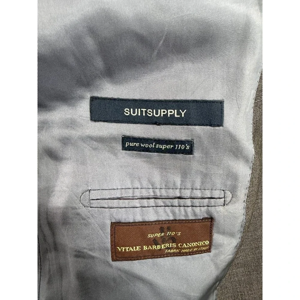 Suitsupply Blazer Sport Coat Mens 40R Gray  Pure Wool Vitale Barberis Canonico